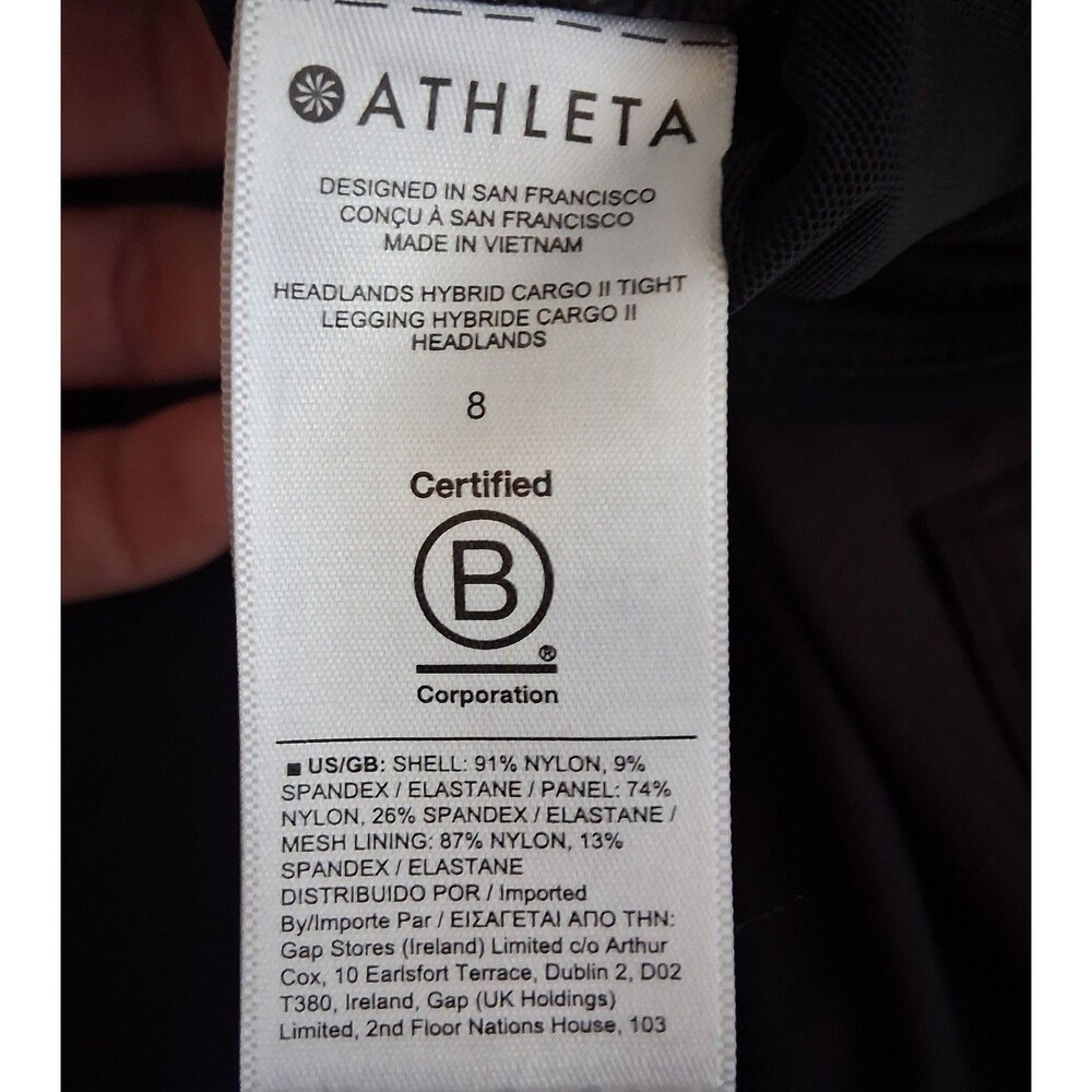 Athleta Headlands Hybrid Cargo II Tights High Rise Hiking Utility Leggings Sz 8 - Picture 11 of 12